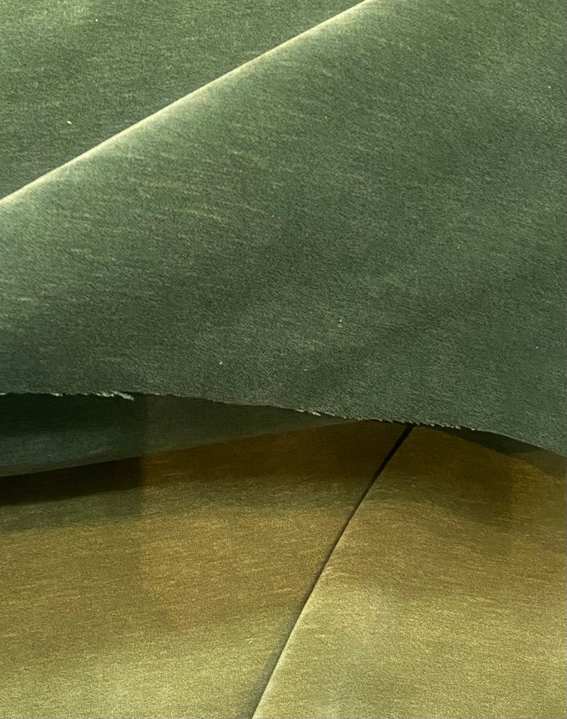 NEW! Designer Upholstery Velvet Fabric Made in Belgium - Leaf Green