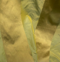 NEW Duchess Zoey Designer 100% Silk Taffeta and Satin 8” Stripes Fabric - Leaf Green & Gold BTY - Fancy Styles Fabric Pierre Frey Lee Jofa Brunschwig & Fils