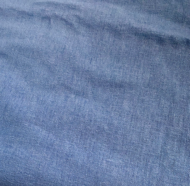 App Sale: Designer 100% Linen Woven Fabric - Light Blue