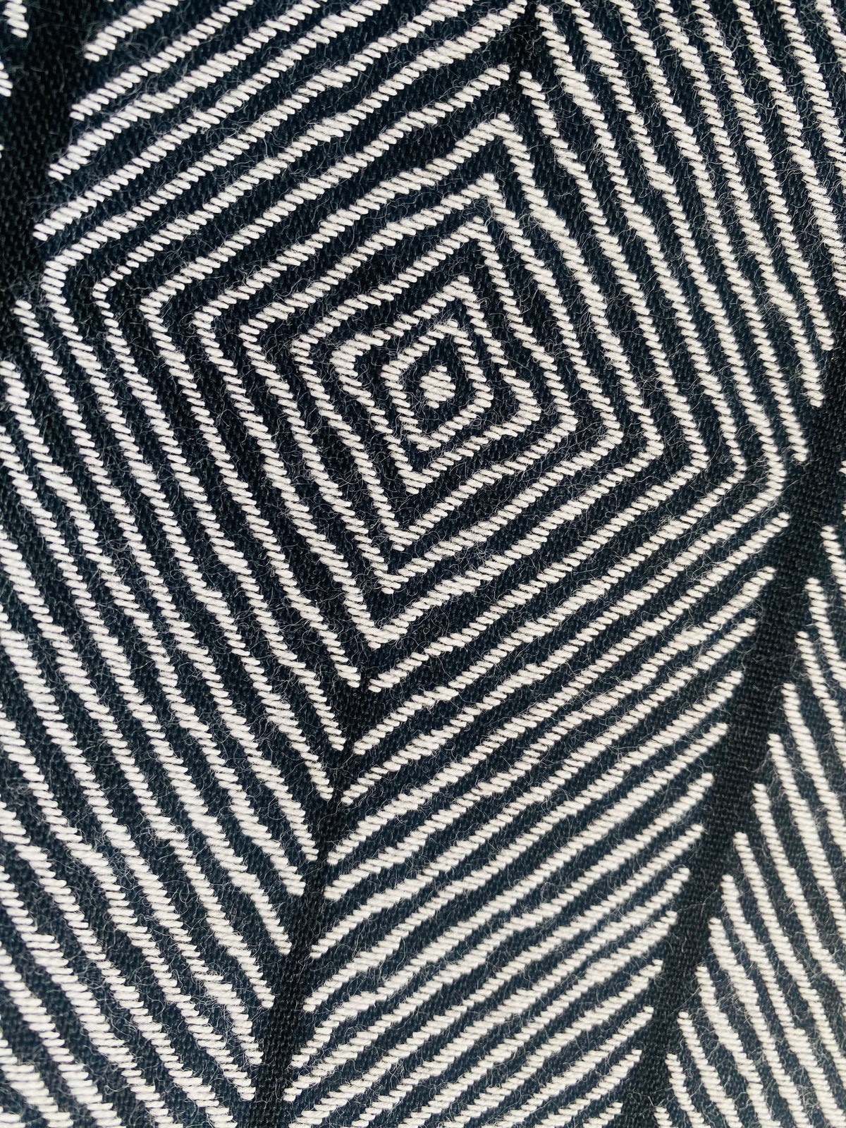 New! SUNBRELLA Black and White Tribal Geometric Waterproof Indoor Outdoor Upholstery Fabric - Fancy Styles Fabric Pierre Frey Lee Jofa Brunschwig & Fils