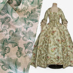 App Sale: Queen Shani Designer 100% Linen Floral Leaf Fabric-