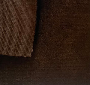 NEW! King Joseph - Designer Heavyweight Upholstery Velvet Fabric with Slight Antique Sheen - Chocolate Brown - Fancy Styles Fabric Pierre Frey Lee Jofa Brunschwig & Fils
