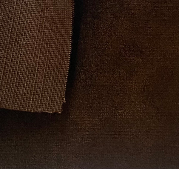NEW! King Joseph - Designer Heavyweight Upholstery Velvet Fabric with Slight Antique Sheen - Chocolate Brown - Fancy Styles Fabric Pierre Frey Lee Jofa Brunschwig & Fils
