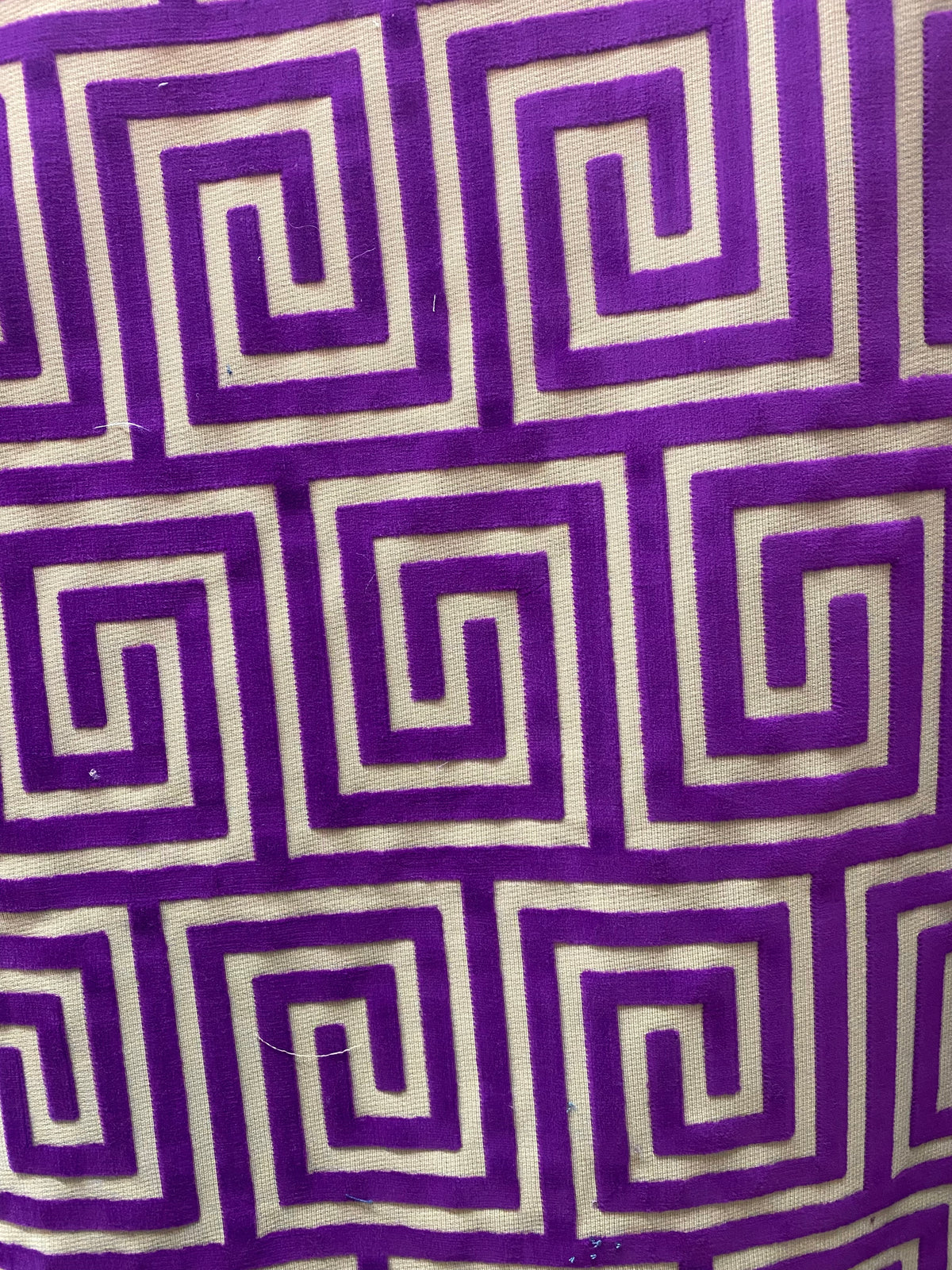 NEW! Sale! VERSACE HOME Novelty Italian Burnout Geometric Chenille Upholstery Velvet Fabric - Magenta Purple - Fancy Styles Fabric Pierre Frey Lee Jofa Brunschwig & Fils