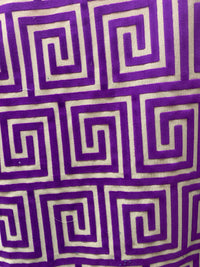 NEW! Sale! VERSACE HOME Novelty Italian Burnout Geometric Chenille Upholstery Velvet Fabric - Magenta Purple - Fancy Styles Fabric Pierre Frey Lee Jofa Brunschwig & Fils