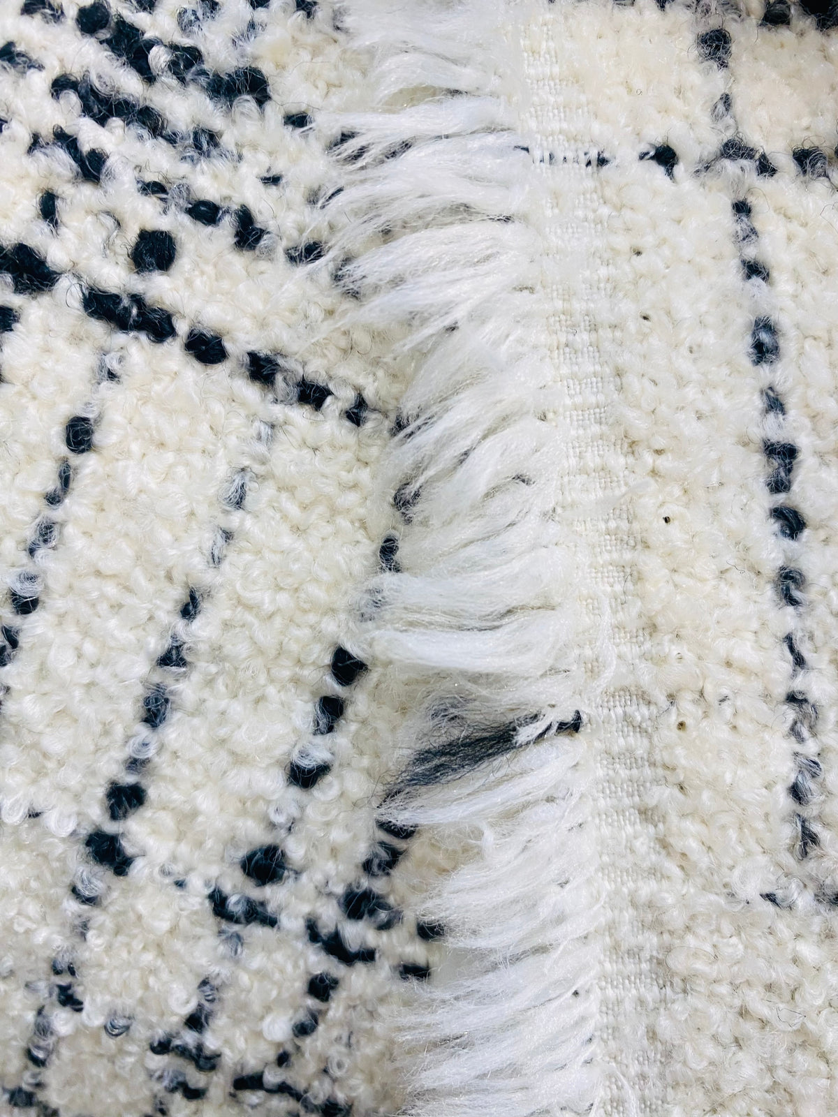 NEW Count York Designer Heavyweight Boucle Upholstery Fabric in White and Black Plaid Melange - Fancy Styles Fabric Pierre Frey Lee Jofa Brunschwig & Fils