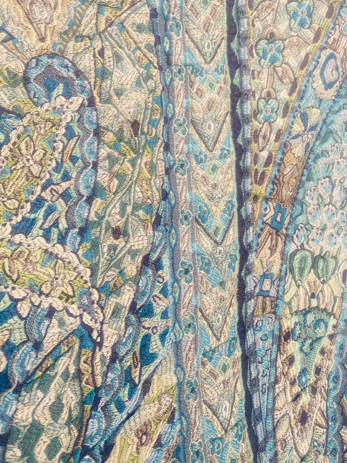NEW Queen Lila Quilted Blanket Fabric Imported from Italy- Upholstery & Drapery- Blue Melange - Fancy Styles Fabric Pierre Frey Lee Jofa Brunschwig & Fils