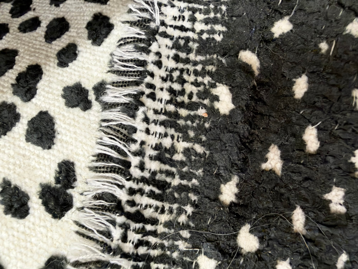 NEW Duchess Logan Snow Leopard Dalmation Novelty Upholstery Velvet White and Black