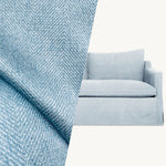 NEW! Queen Shyla Linen Inspired Upholstery Heavyweight Fabric- Blue
