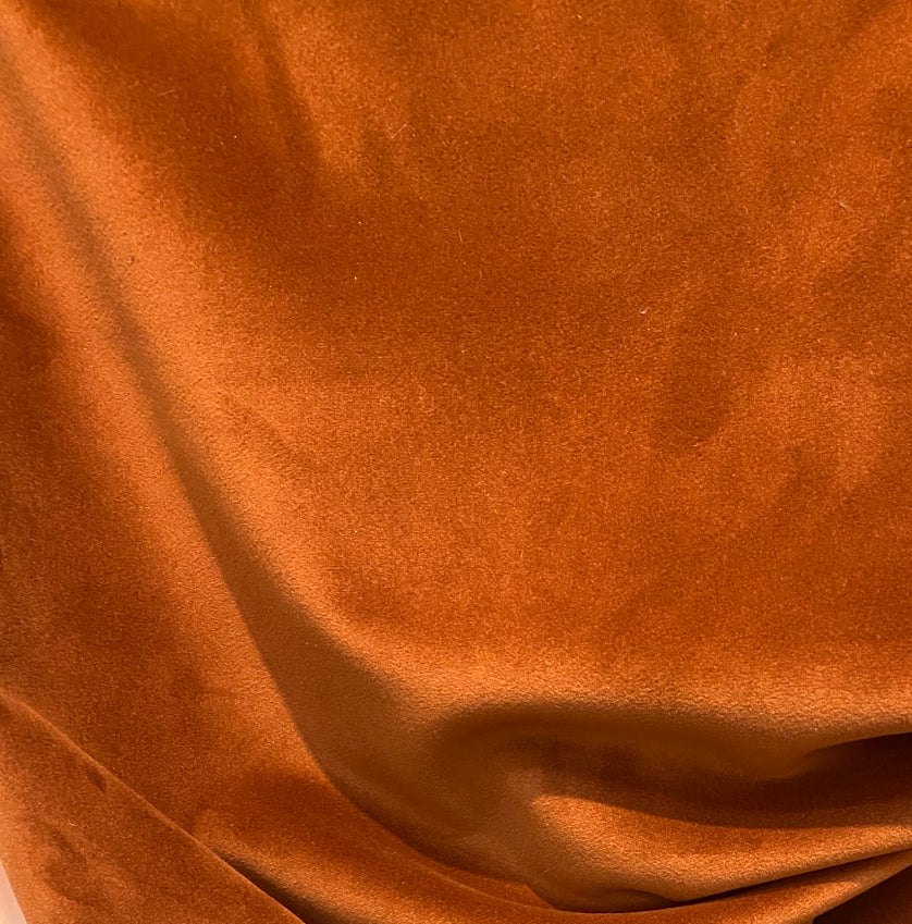 NEW Princess Paulette Heavy Weight Soft Velvet Upholstery Fabric - Terra Cotta - Fancy Styles Fabric Pierre Frey Lee Jofa Brunschwig & Fils