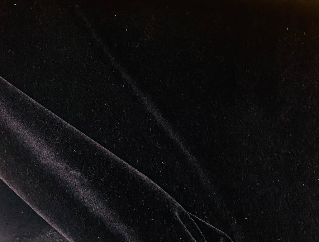 NEW! Prince Hudson- 100% Mohair Upholstery Velvet Fabric - Black