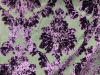 NEW! Prince Jasper - Designer Italian Venetian Burnout Damask Cut Velvet Purple Fabric Upholstery - Fancy Styles Fabric Pierre Frey Lee Jofa Brunschwig & Fils