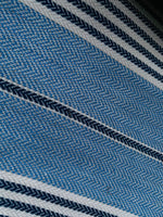 New! SUNBRELLA Navy and French Blue Stripes Waterproof Indoor Outdoor Upholstery Fabric
