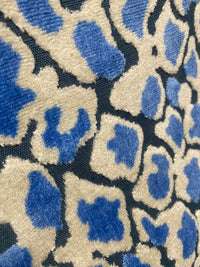 NEW Duchess Dugan Snow Leopard Novelty Upholstery Velvet Made in Italy Blue Style# HG10005 - Fancy Styles Fabric Pierre Frey Lee Jofa Brunschwig & Fils