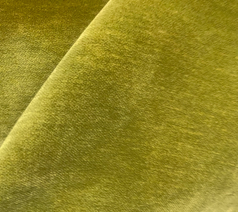 NEW! Designer Upholstery Velvet Fabric Made in Belgium - Yellow Chartreuse