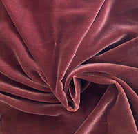NEW! Miss Bonnie Designer Silk & Rayon Velvet Fabric - Rose Merlot- By The Yard- 55” Wide - Fancy Styles Fabric Pierre Frey Lee Jofa Brunschwig & Fils