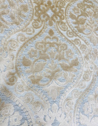 NEW Sir Sanders Novelty Burnout Medallion Chenille Velvet Fabric - Cream Blush - Fancy Styles Fabric Pierre Frey Lee Jofa Brunschwig & Fils