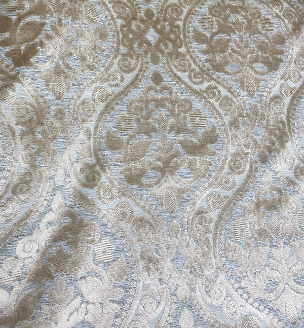 NEW Sir Sanders Novelty Burnout Medallion Chenille Velvet Fabric - Cream Blush - Fancy Styles Fabric Pierre Frey Lee Jofa Brunschwig & Fils