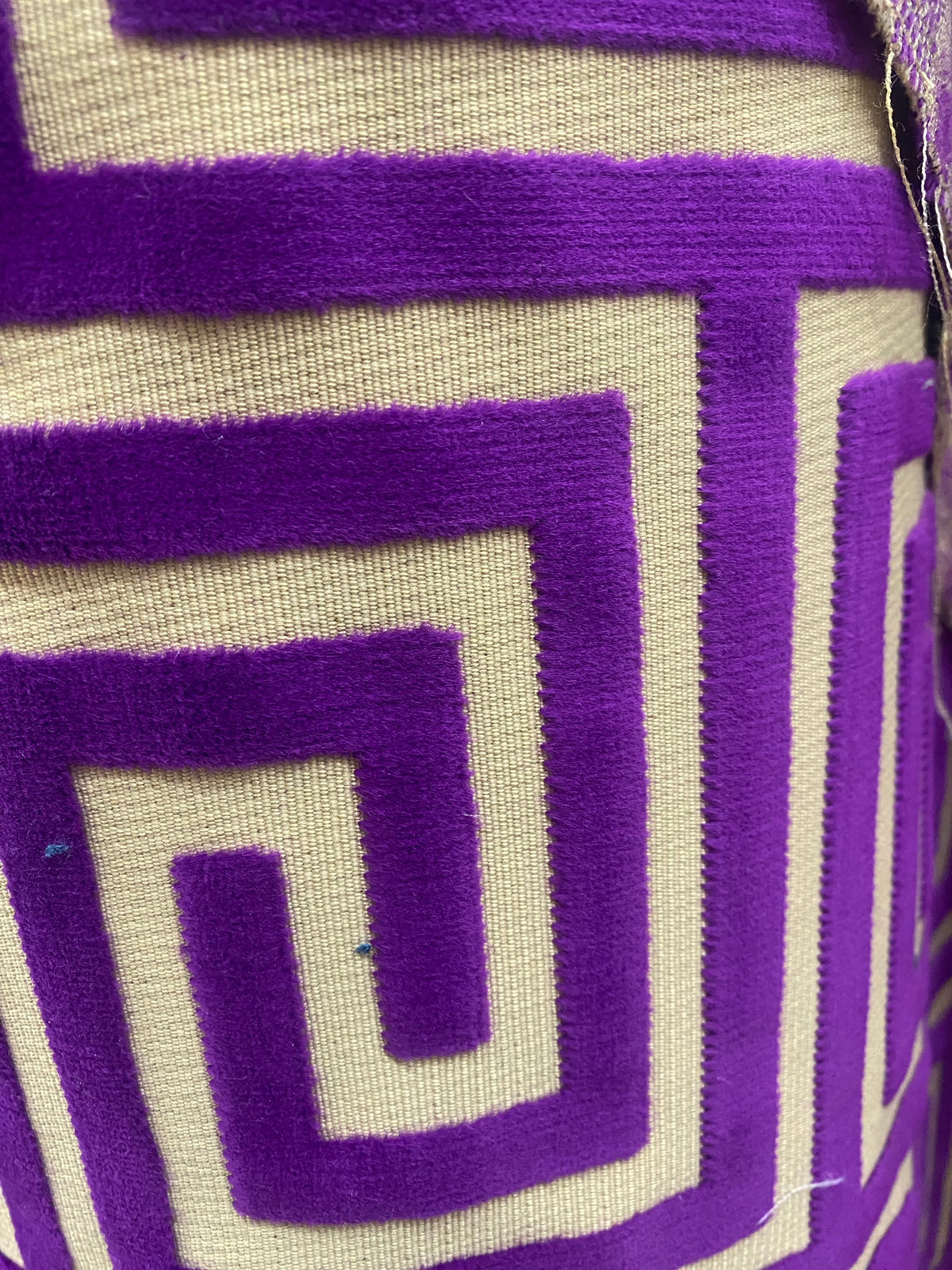 NEW! Sale! VERSACE HOME Novelty Italian Burnout Geometric Chenille Upholstery Velvet Fabric - Magenta Purple - Fancy Styles Fabric Pierre Frey Lee Jofa Brunschwig & Fils