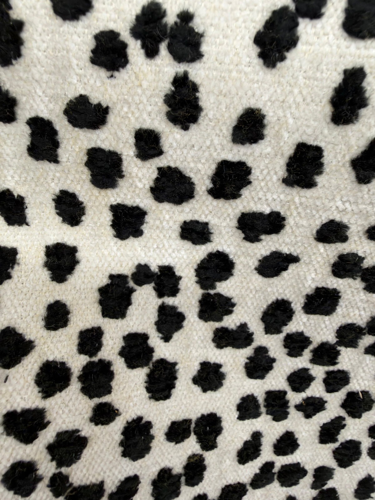 NEW Duchess Logan Snow Leopard Dalmation Novelty Upholstery Velvet White and Black