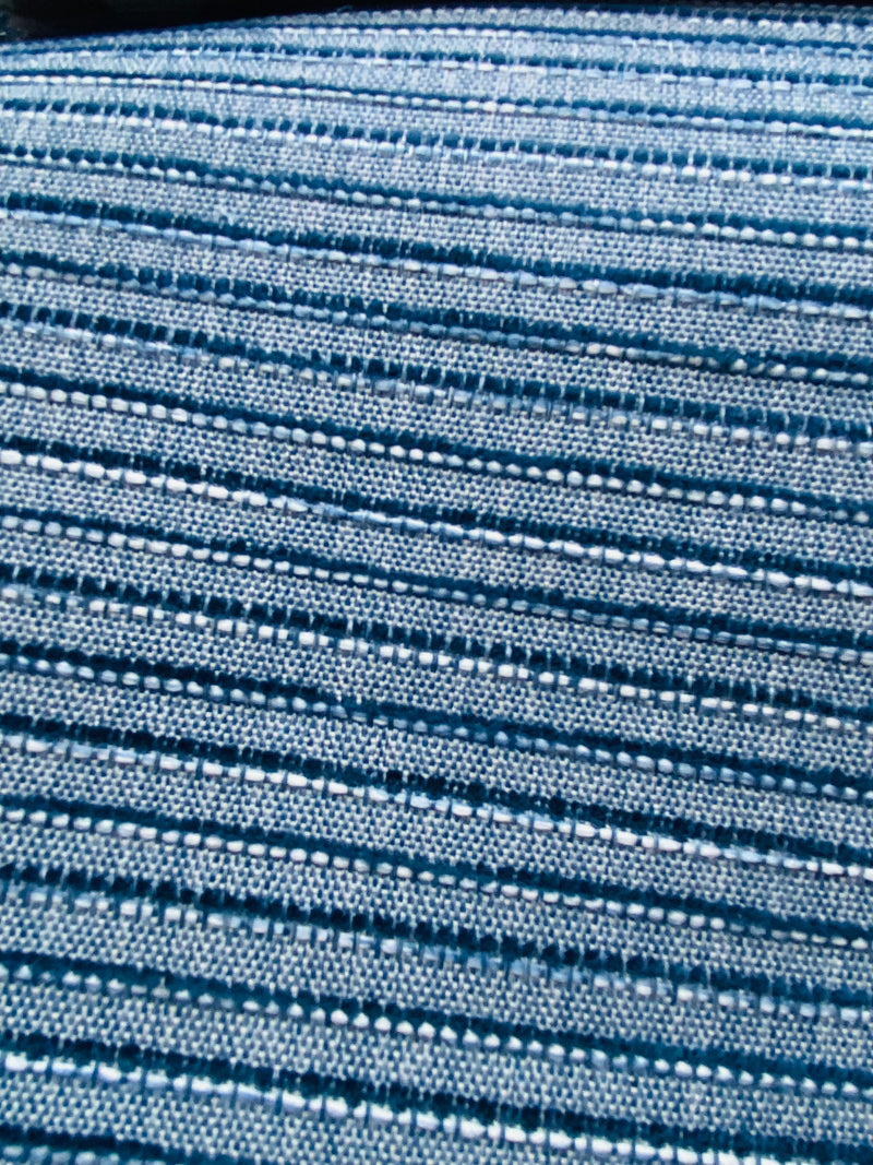 New! SUNBRELLA Navy Indigo Blue Stripes Waterproof Indoor Outdoor Upholstery Fabric