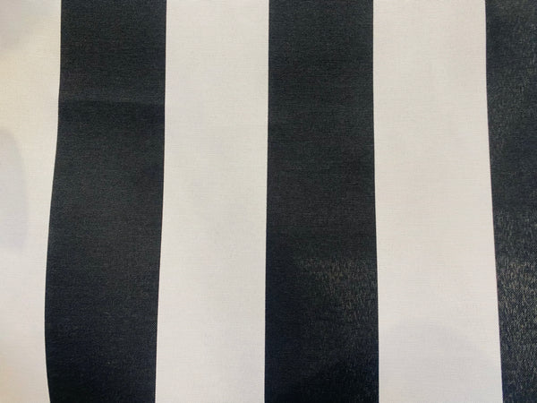 NEW Lady Jacqueline Solid Black Waterproof Decorating Fabric - 3” Black And White Stripes - Upholstery 55” Wide - Fancy Styles Fabric Pierre Frey Lee Jofa Brunschwig & Fils