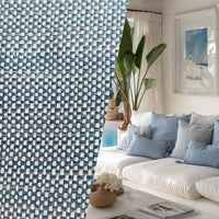 New! SUNBRELLA Blue White Melange Linen Inspired Waterproof Indoor Outdoor Upholstery Fabric - Fancy Styles Fabric Pierre Frey Lee Jofa Brunschwig & Fils