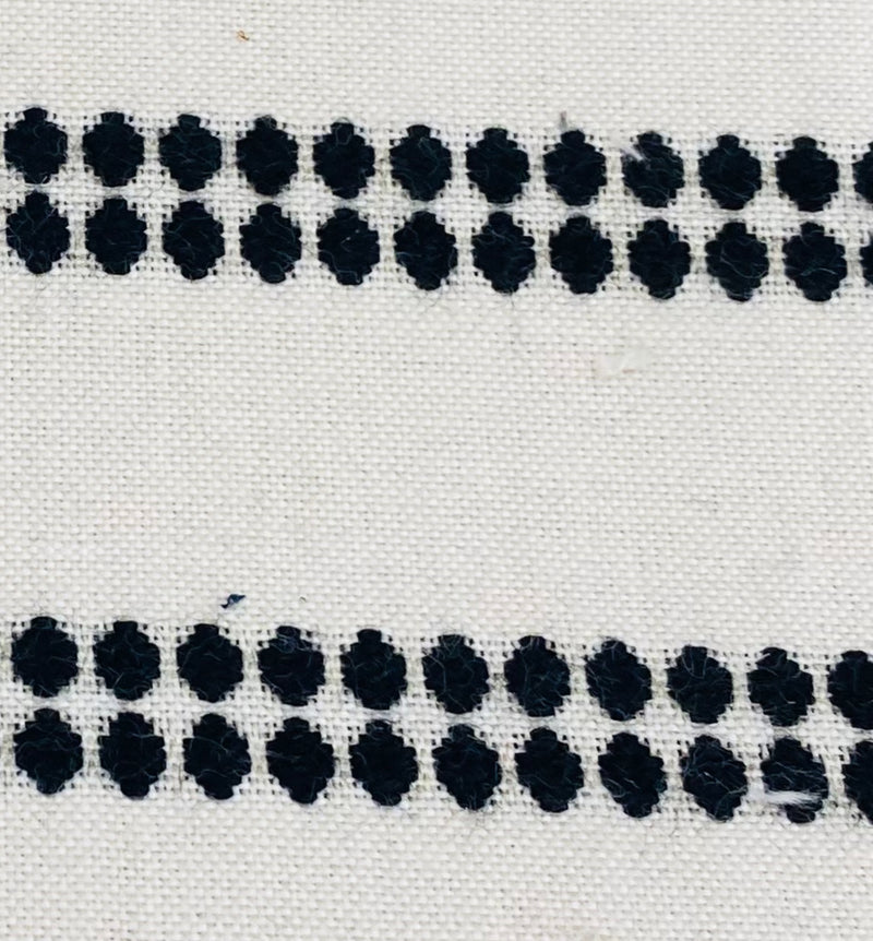 New! SUNBRELLA Novelty Boucle Water Repellant Indoor Outdoor Black Dot Double Stripes Upholstery and Decorating Fabric