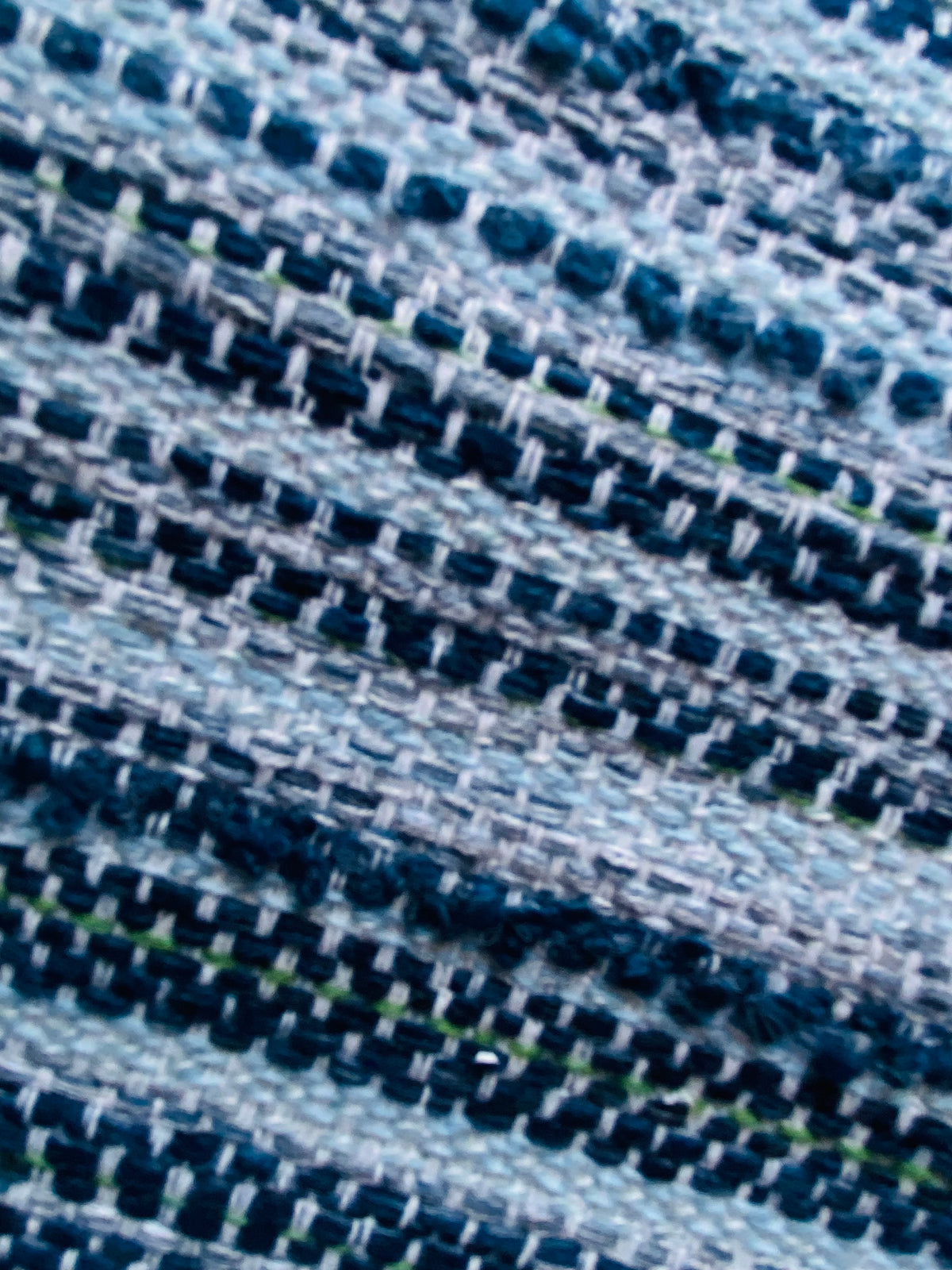 New! SUNBRELLA Navy Indigo Blue Stripes Boucle Waterproof Indoor Outdoor Upholstery Fabric - Fancy Styles Fabric Pierre Frey Lee Jofa Brunschwig & Fils