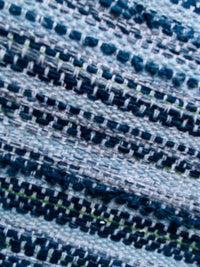 New! SUNBRELLA Navy Indigo Blue Stripes Boucle Waterproof Indoor Outdoor Upholstery Fabric - Fancy Styles Fabric Pierre Frey Lee Jofa Brunschwig & Fils