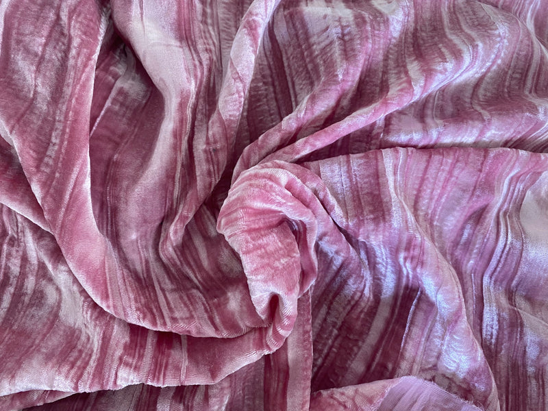 Haggle: Prince Peterson Pink Silk Rayon Velvet Fabric