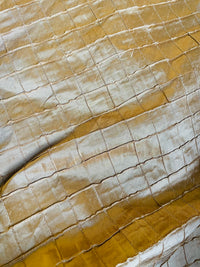 NEW Lady Morgan 100% Silk Dupioni Pintuck Diamond Gold Fabric - Fancy Styles Fabric Pierre Frey Lee Jofa Brunschwig & Fils