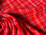 App Deal: Miss Pamela Plaid Tweed Boucle Fabric- Red