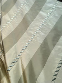 NEW Queen Marla 100% Silk Taffeta Embroidered Stripes Fabric - Pistachio Green - Fancy Styles Fabric Pierre Frey Lee Jofa Brunschwig & Fils