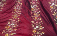 NEW Duchess Alethea Beige Iridescence 100% Silk Embroidered Fabric