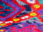 NEW Queen Shila Upholstery Tribal Velvet Fabric Imported from Belgium- Red Purple Melange
