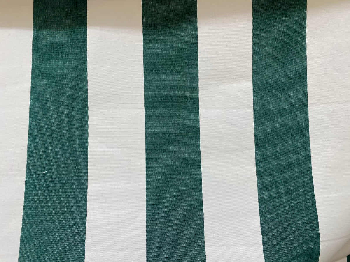 NEW Lady Jacqueline Faded Polo Green Waterproof Decorating Fabric - 3” Green And White Stripes - Upholstery 55” Wide - Fancy Styles Fabric Pierre Frey Lee Jofa Brunschwig & Fils
