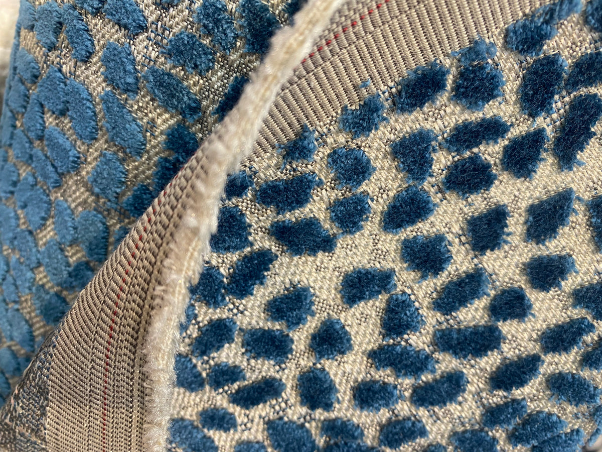 NEW King Cohen Leopard Novelty Upholstery Velvet Fabric Blue Style# CC10002 - Fancy Styles Fabric Pierre Frey Lee Jofa Brunschwig & Fils