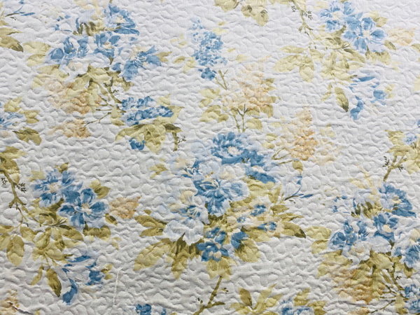 NEW Sale! Queen Leticia Quilted Blanket Fabric Imported from Italy- Upholstery & Drapery- Blue Melange - Fancy Styles Fabric Pierre Frey Lee Jofa Brunschwig & Fils