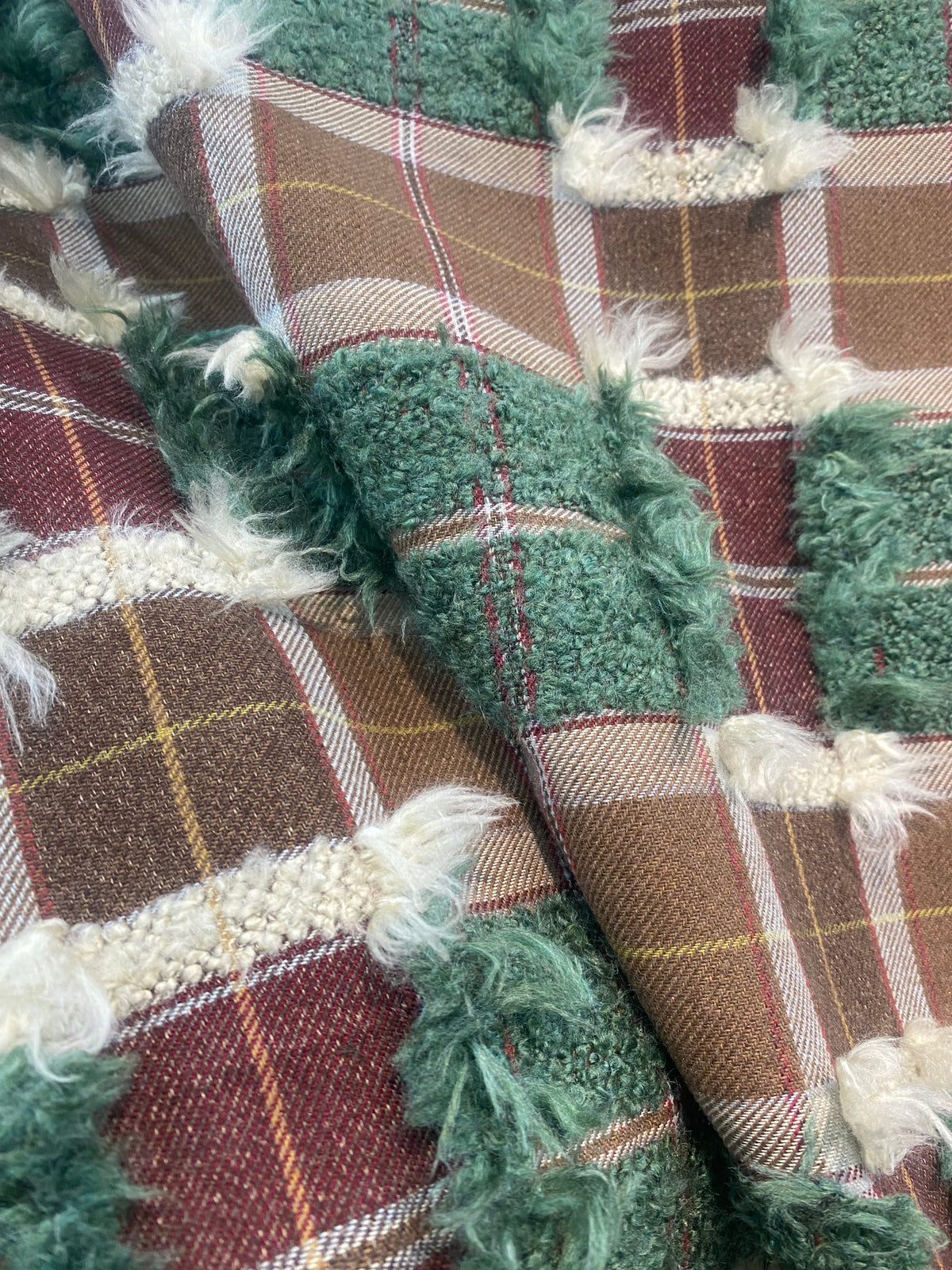 NEW Sir Adrian Plaid Tartan Upholstery Fabric in Brown and Green - Fancy Styles Fabric Pierre Frey Lee Jofa Brunschwig & Fils