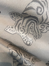 NEW GUCCI HOME Designer Upholstery Heavyweight Tiger Animal Burnout Velvet Fabric- Grey - Fancy Styles Fabric Pierre Frey Lee Jofa Brunschwig & Fils