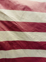 NEW Lady La 100% Silk Taffeta Fabric with 3” Faded Red and Gold Stripes