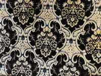 NEW Sir Scott Designer Italian Burnout Medallion Chenille Velvet Fabric Brown and Beige - Upholstery - Fancy Styles Fabric Pierre Frey Lee Jofa Brunschwig & Fils