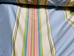 Back in stock! NEW Princess Penelope Designer 100% Silk Taffeta Stripes Fabric - Blue 55” Wide