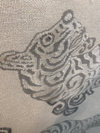 NEW GUCCI HOME Designer Upholstery Heavyweight Tiger Animal Burnout Velvet Fabric- Grey - Fancy Styles Fabric Pierre Frey Lee Jofa Brunschwig & Fils