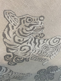 NEW GUCCI HOME Designer Upholstery Heavyweight Tiger Animal Burnout Velvet Fabric- Grey - Fancy Styles Fabric Pierre Frey Lee Jofa Brunschwig & Fils
