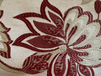 New! Sale! 50% Off 10 yard roll- Miss Florentine Brocade Floral Upholstery & Drapery Fabric- Red - Fancy Styles Fabric Pierre Frey Lee Jofa Brunschwig & Fils