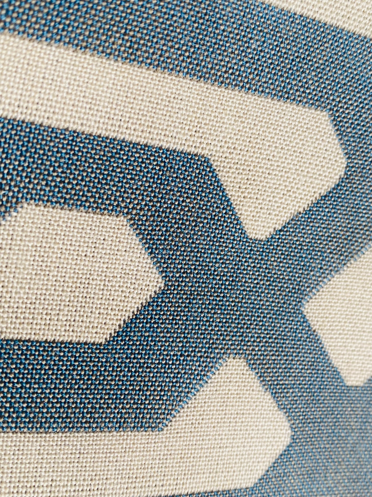 New! SUNBRELLA Blue Geometric Waterproof Indoor Outdoor Upholstery Fabric - Fancy Styles Fabric Pierre Frey Lee Jofa Brunschwig & Fils