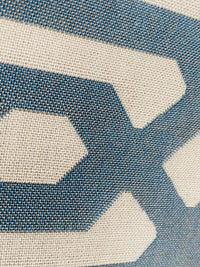 New! SUNBRELLA Blue Geometric Waterproof Indoor Outdoor Upholstery Fabric - Fancy Styles Fabric Pierre Frey Lee Jofa Brunschwig & Fils