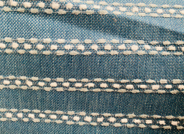 New! SUNBRELLA Blue Dot Stripes Boucle Waterproof Indoor Outdoor Upholstery Fabric - Fancy Styles Fabric Pierre Frey Lee Jofa Brunschwig & Fils